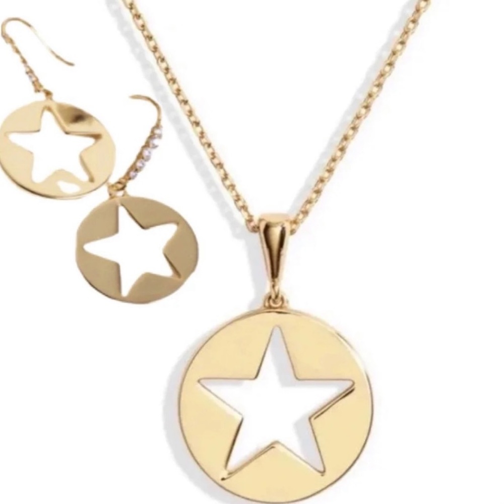 $136 Kate Spade Symbols Star Necklace & Earrings Set - Picture 5 of 5